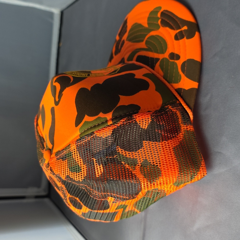 Industrial Tire Corp Orange & Olive Camo Trucker Hat NEW!! - Picture 3 of 5
